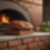 Elegant handmade clay bricks for pizza oven