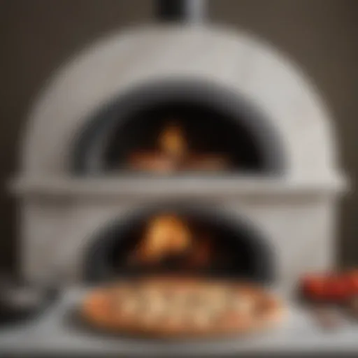 Elegant Marble Pizza Oven Table