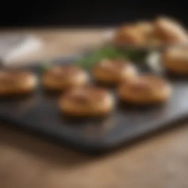 Elegance of eco-friendly baking sheet Eco-friendly natural stone baking sheet in action