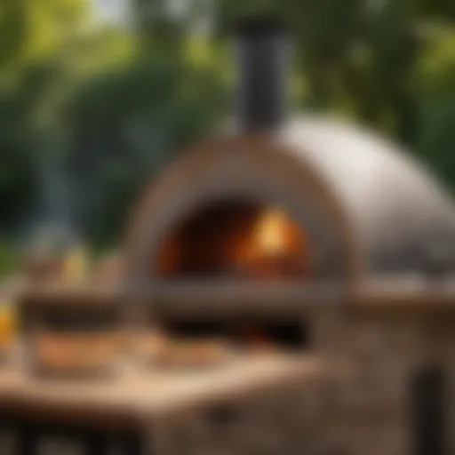 Elegant Outdoor Countertop Pizza Oven with Wood-fired Charm