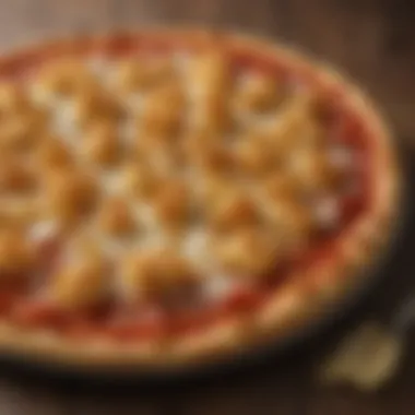 Elegance in Pizza: Parmesan Curls Perfection Elegant pizza presentation with Parmesan curls