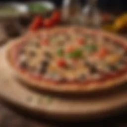 Elegant wooden pizza baking board