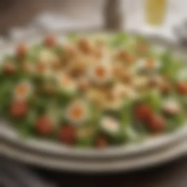 Elegant Caesar Salad Plating