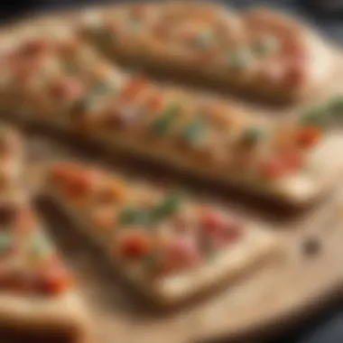 Emergence of Flavor: Freshly Baked Flatbread Freshly baked flatbread emerging from the oven