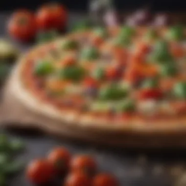 Freshly harvested organic vegetables for pizza