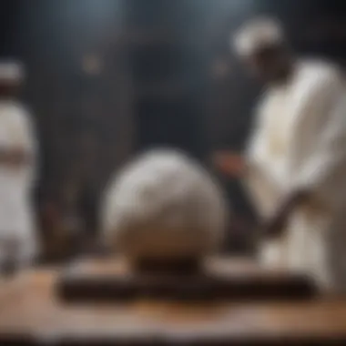 Ritualistic Unveiling of the Cracked Ooni Stone Enigmatic Ooni Stone Unveiling Ceremony