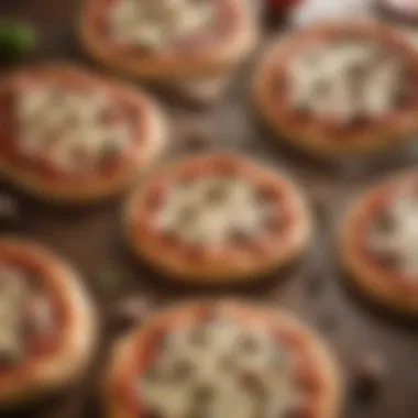 Price tags of pizza dough varieties