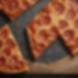 Close-up view of an extra large rectangular pizza stone showcasing its texture.