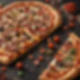 Artistic pizza creation with vibrant toppings