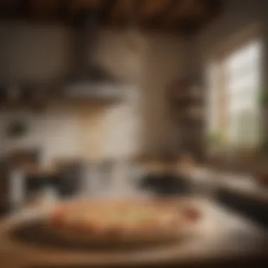 Rustic Kitchen Pizza Dough Rising Pizza dough rising in a rustic kitchen setting