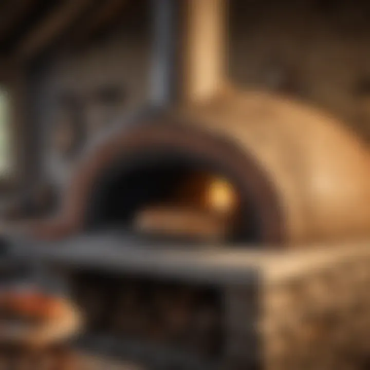 Rustic wood-fired oven used to bake traditional pizzas