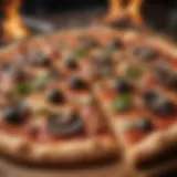 Artisanal wood-fired pizza with gourmet toppings