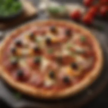 Gluten-Free Organic Pizza Indulgence Delectable gluten-free pizza with a variety of organic toppings
