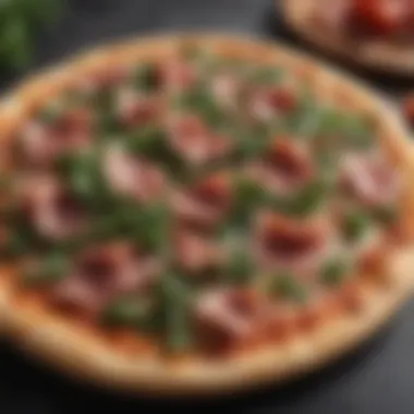 Gourmet Pizza Topped with Prosciutto and Arugula