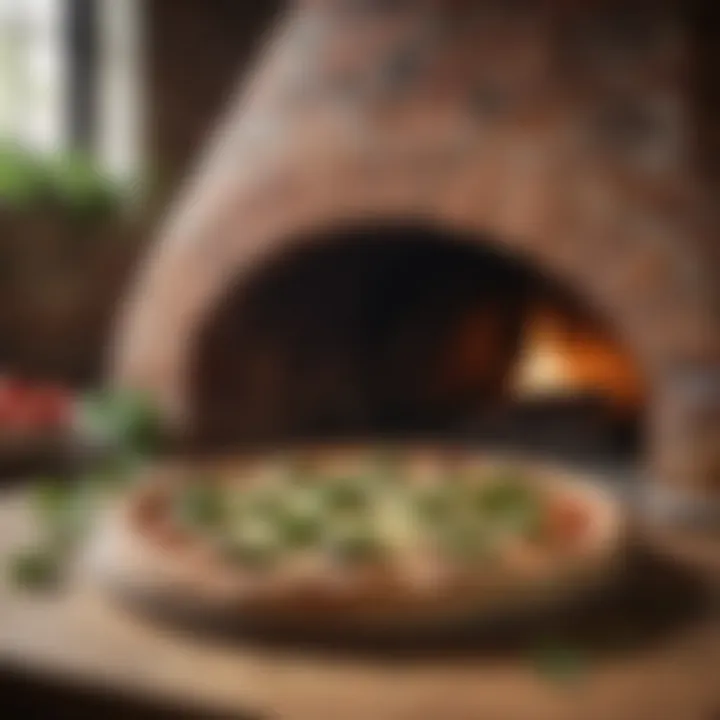 Rustic Brick Oven Pizza with Fresh Basil