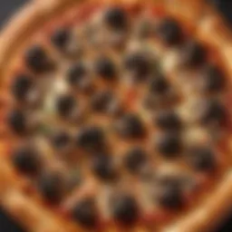 Gourmet pizza with truffle oil drizzle