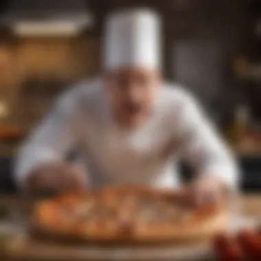 Culinary Artistry in Motion Pizza chef crafting a mouthwatering masterpiece