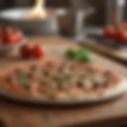 Pizza stone with a sleek modern design