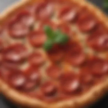 Creative plant-based pepperoni pizza art with vibrant colors