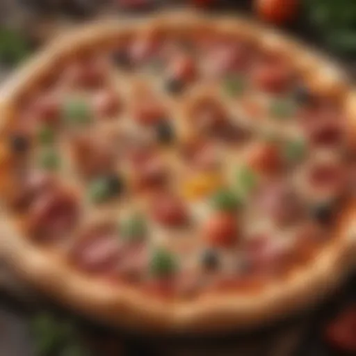 Delicious Meneds Pizza with Fresh Ingredients