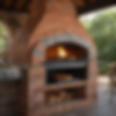 Elegant and efficient brick oven setup