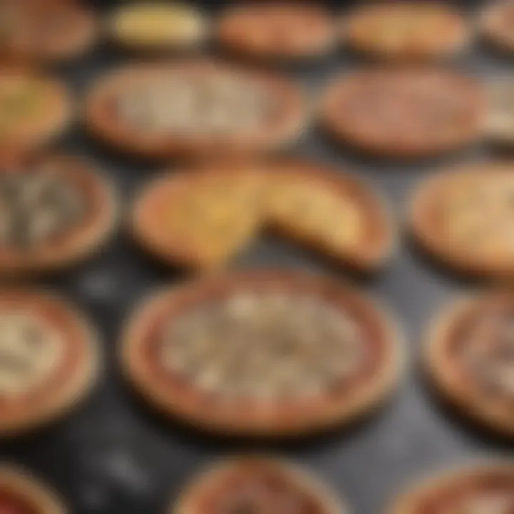 A comparison of California Pizza Kitchen frozen pizzas next to other popular frozen pizza brands.