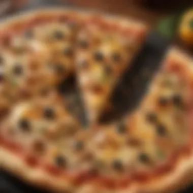 A beautifully plated slice of California Pizza Kitchen frozen pizza with a gourmet presentation.