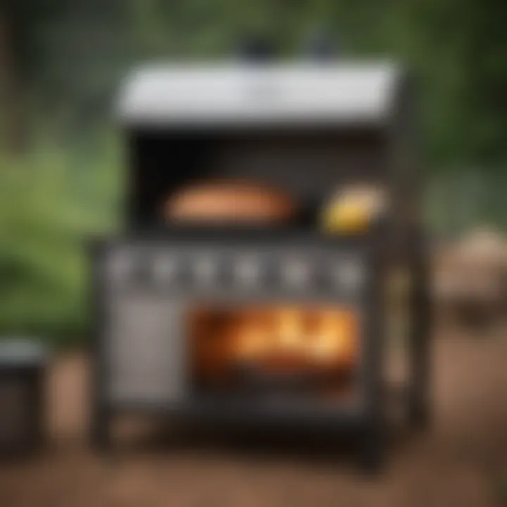 Elegant design of the Camp Chef Outdoor Camp Oven highlighted in a natural setting