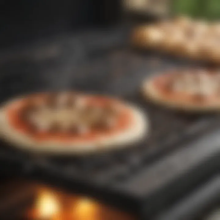 Maintenance tips for ceramic grill stones with cleaning tools