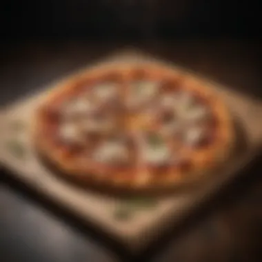 Creative Pizza Box Designs from Various Chains A vibrant spread of pizza box designs from different chains.