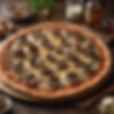 Luxurious Umami Symphony Exquisite Cheese Pizza with Truffle Oil and Wild Mushrooms