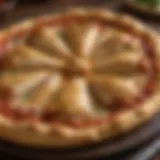 A delectable chicken pizza crust fresh out of the oven