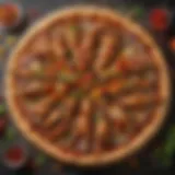 A vibrant barbecue chicken pizza with colorful toppings