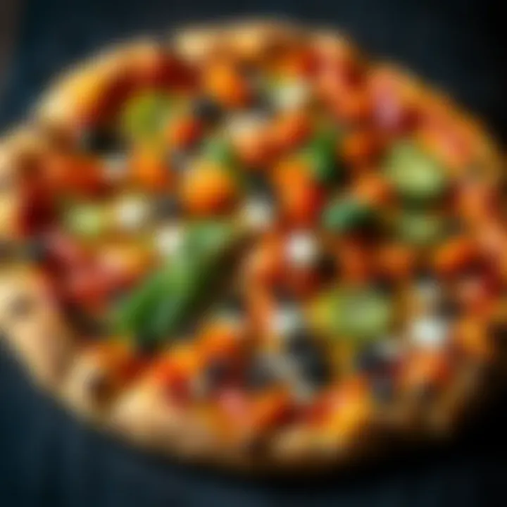 Creative Toppings for Cornmeal Pizza A vibrant display of various toppings and seasonings used alongside cornmeal