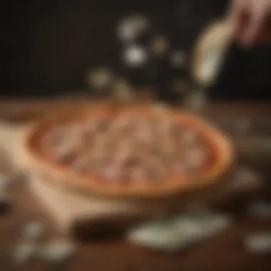 Pizza delivery box with money flying out symbolizing expenses