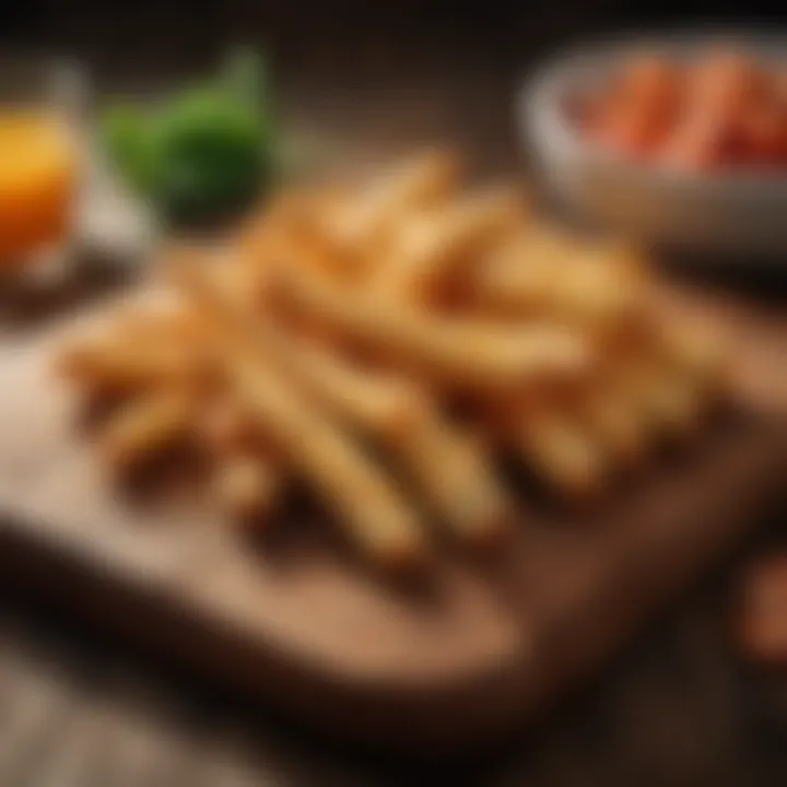 Cheese Sticks on a Rustic Wooden Board