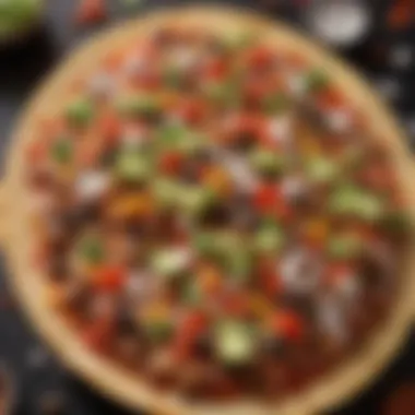 Fresh Ingredients for Taco Pizza Close-up of fresh ingredients used in Taco Pizza