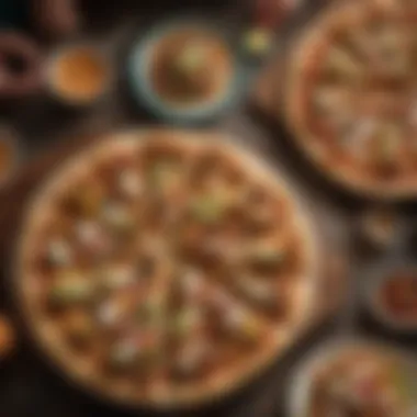 Enjoying Taco Pizza Together Diverse group enjoying Taco Pizza at a gathering