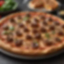 An assortment of Eastern style pizza showcasing unique toppings and spices