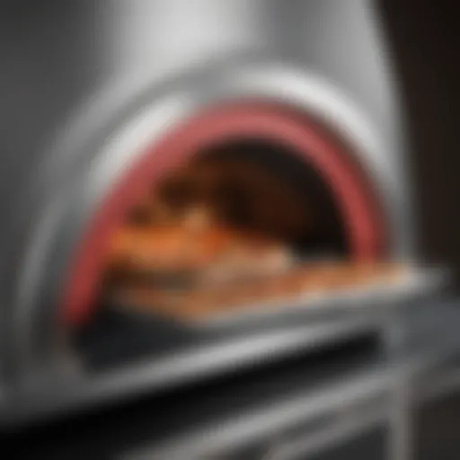 Close-up view of an electric Neapolitan pizza oven showcasing its sleek design.