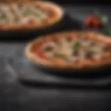 A sleek and shiny 22 inch pizza pan showcasing its smooth surface.