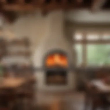 Seamless Integration: Luxurious Indoor Wood-Fired Pizza Oven Design Elegant indoor wood-fired pizza oven integrated seamlessly into a luxurious home interior