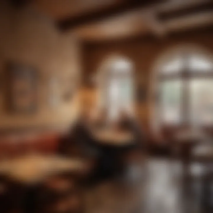 A cozy interior of a focacceria with diners enjoying their meals