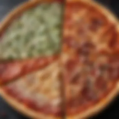 The Flavor Spectrum of Frozen Pizza Artistic representation of flavor profiles in frozen pizza
