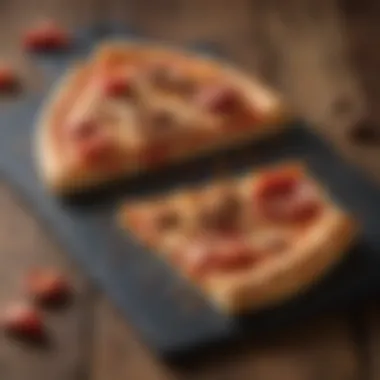 Gourmet Biscuit Pizza Slice Presentation