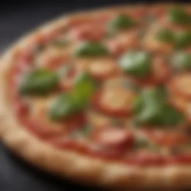 Mouth-watering Biscuit Pizza with Fresh Basil Mouth-watering Biscuit Pizza with Fresh Basil