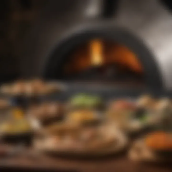 A selection of gourmet dishes prepared using the Gozney Dome wood oven.