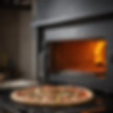 Close-up of a Gozney pizza oven's unique temperature control system