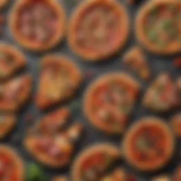 A variety of grain-free pizza crusts showcasing unique textures and colors