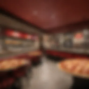 Inside a Pizza Hut: The Hawaiian Experience A Pizza Hut restaurant interior showcasing Hawaiian pizza